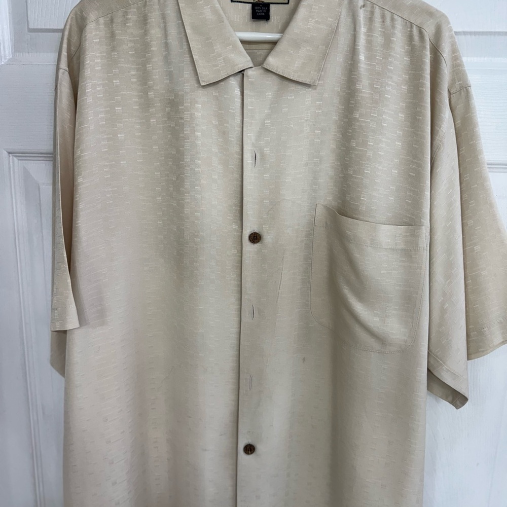 Tommy Bahama Cream Silk Shirt